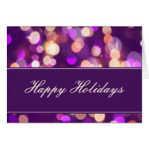 Softly Focused Happy Holidays Card (Purple 1)