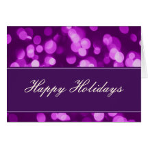 Softly Focused Happy Holidays Card (Purple 2)