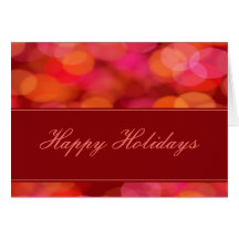 Softly Focused Happy Holidays Card (Red)