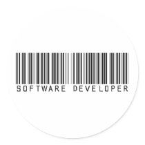 Software Developer Bar Code stickers by NotWorking Software Developer Bar Code stickers