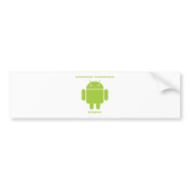 Software Developer Inside (Bug Droid Font Letters) Bumper Sticker
