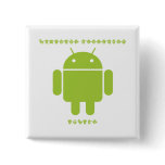 Software Developer Inside (Bug Droid Font Letters) Pinback Buttons