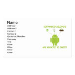 Software Developers Are Addicted To Sweets Business Card