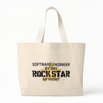 Software Engineer Rock Star by Night Canvas Bags