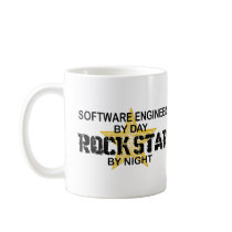 Software Engineer Rock Star by Night Mugs