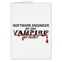 Software Engineer Vampire by Night Card