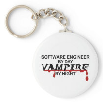 Software Engineer Vampire by Night Keychain