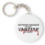 Software Engineer Vampire by Night Keychain