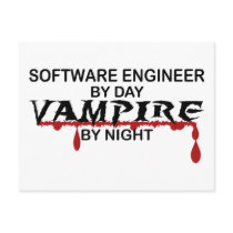 Software Engineer Vampire by Night Post Card