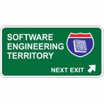 Software Engineering Next Exit photo sculptures