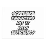 Software Engineers Do It With Efficiency Postcard