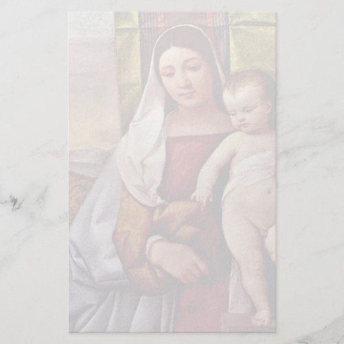 Sogen. Virgin And Child ( Gypsy Madonna) By Tizian Custom Stationery