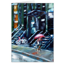 Soho in the Rain Card