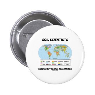Soil Scientists Know About Global Soil Regions Pinback Button