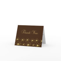 Soiree Gold Stars Thank You Card