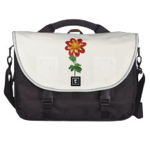 Sola dalia roja y amarilla bolsas para portátil