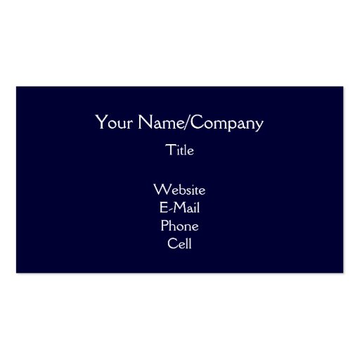Solar Cell Business Card Template (back side)