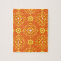 Solar Damask Jigsaw Puzzle