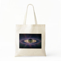 Solar Eclipse Of Saturn from Cassini Spacecraft Tote Bag