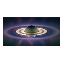 Solar Eclipse Of Saturn from Cassini Spacecraft Photo Card Template