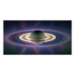 Solar Eclipse Of Saturn from Cassini Spacecraft Photo Card Template