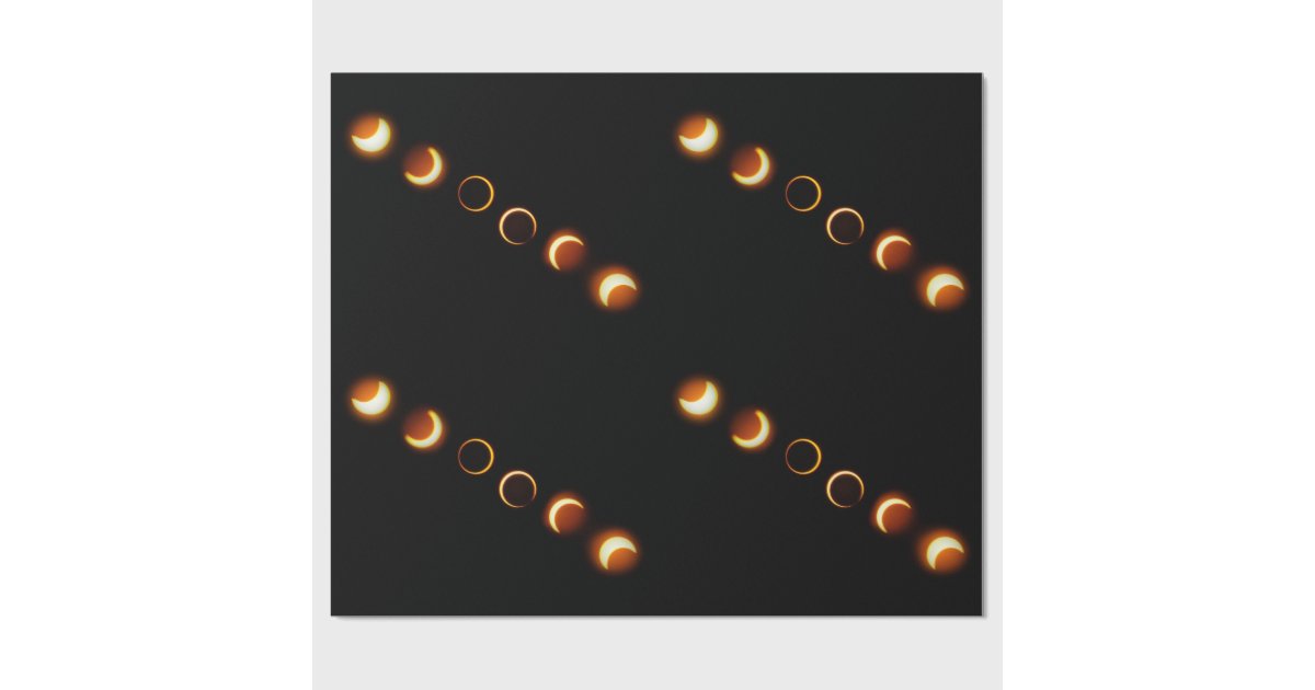 Solar Eclipse Phases Wrapping Paper | Zazzle