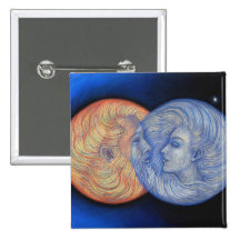 Solar Eclipse Pinback Button