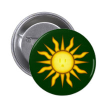 Solar Energy Sun Glyph Button