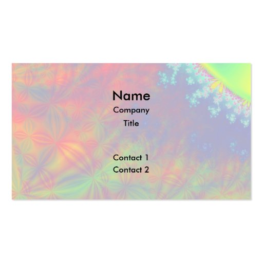 Solar Flare Fractal. Colorful Abstract. Business Card Templates