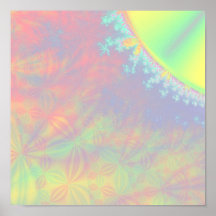 Solar Flare Fractal. Colorful Abstract. Poster