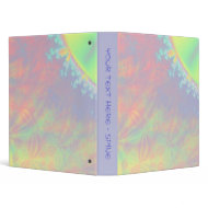 Solar Flare Fractal. Pastel Colors. Customizable binder