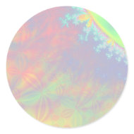 Solar Flare Fractal. Pastel Colors. Customizable sticker