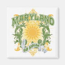 Solar Maryland Fridge Magnet