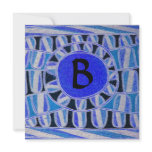 SOLAR MONOGRAM, blue turquase black white Invites