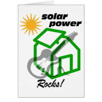 Solar p0wer rocks! greeting cards