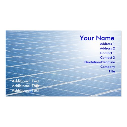 Solar Panel Business Card