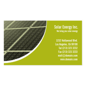 Solar Panel Business Card