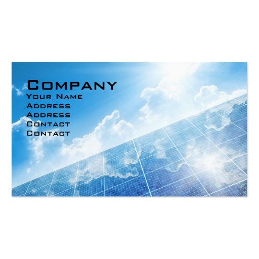 Solar Panel Double-Sided Standard Business Cards (Pack Of 100