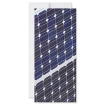 Solar panel rack card