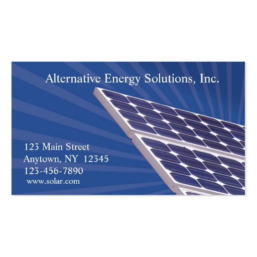 Solar Panels Business Card