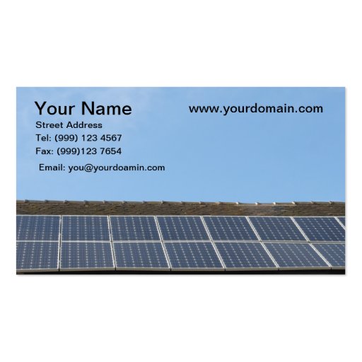 Solar Panels Business Card Zazzle