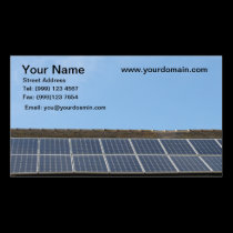 Solar Panels Business Card business cards