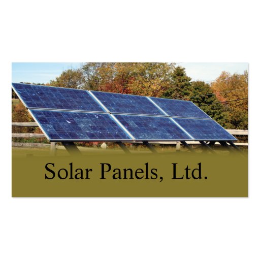 Solar Panels Business Card (front side)