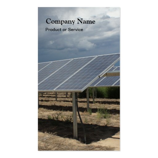 Solar power business card (front side)