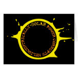 Solar power corrupts heliocentrically greeting card