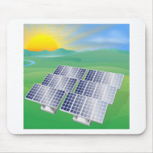 Solar power energy illustration mouse pad