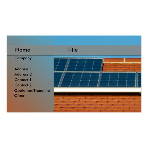 solar power / panel business cards