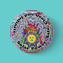 Solar Power: Safe, Clean and Infinite. Button buttons