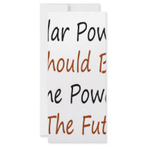 Solar Power Should Be The Power Of The Future Rack Card Template