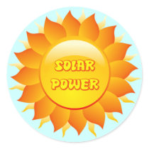 SOLAR POWER SUN stickers